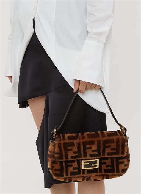 fendi sheepskin backpack|fendi shearling baguette.